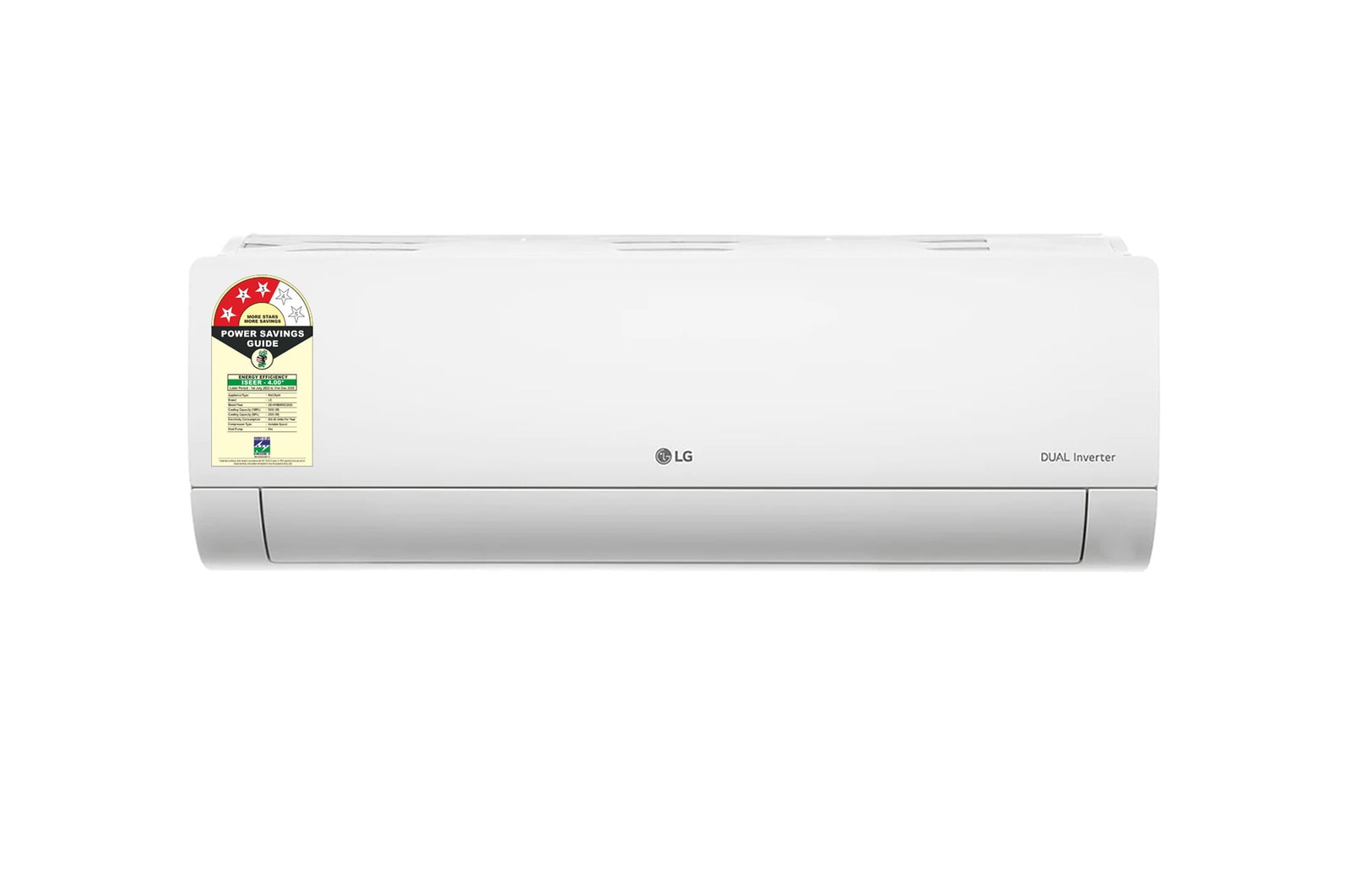 Front view of LG 3 Star (1.5) Split AC, Hot and Cold, Super Convertible 5-in-1 Cooling, HimClean, Energy Manager+, 5.0 kW, 2025 Model US-H19BWXE