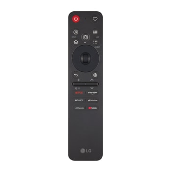 Front view of LG Magic Remote for Select 2026 LG Smart TV w/ AI ThinQ AKB30088508