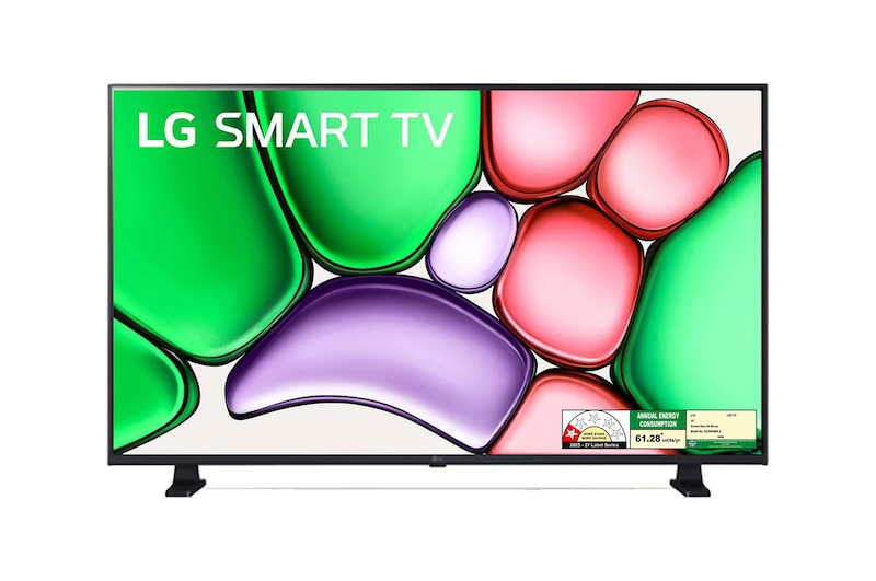 Front view of LG 80cm (32) Smart HD TV (LR656), α5 AI Processor Gen6, HDR10, HGiG Mode, Dynamic Tone Mapping 32LR656B6LA