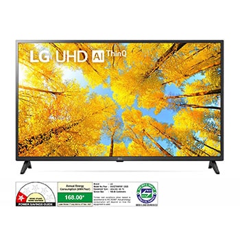 LG 43UQ7500PSF 4K UHD TVs front view