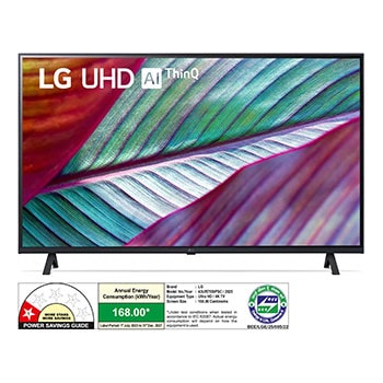 LG 43UR7550PSC 4K UHD TVs front view