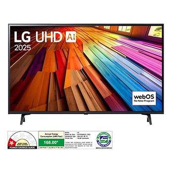 LG 43UT80406LA 4K UHD TVs front view