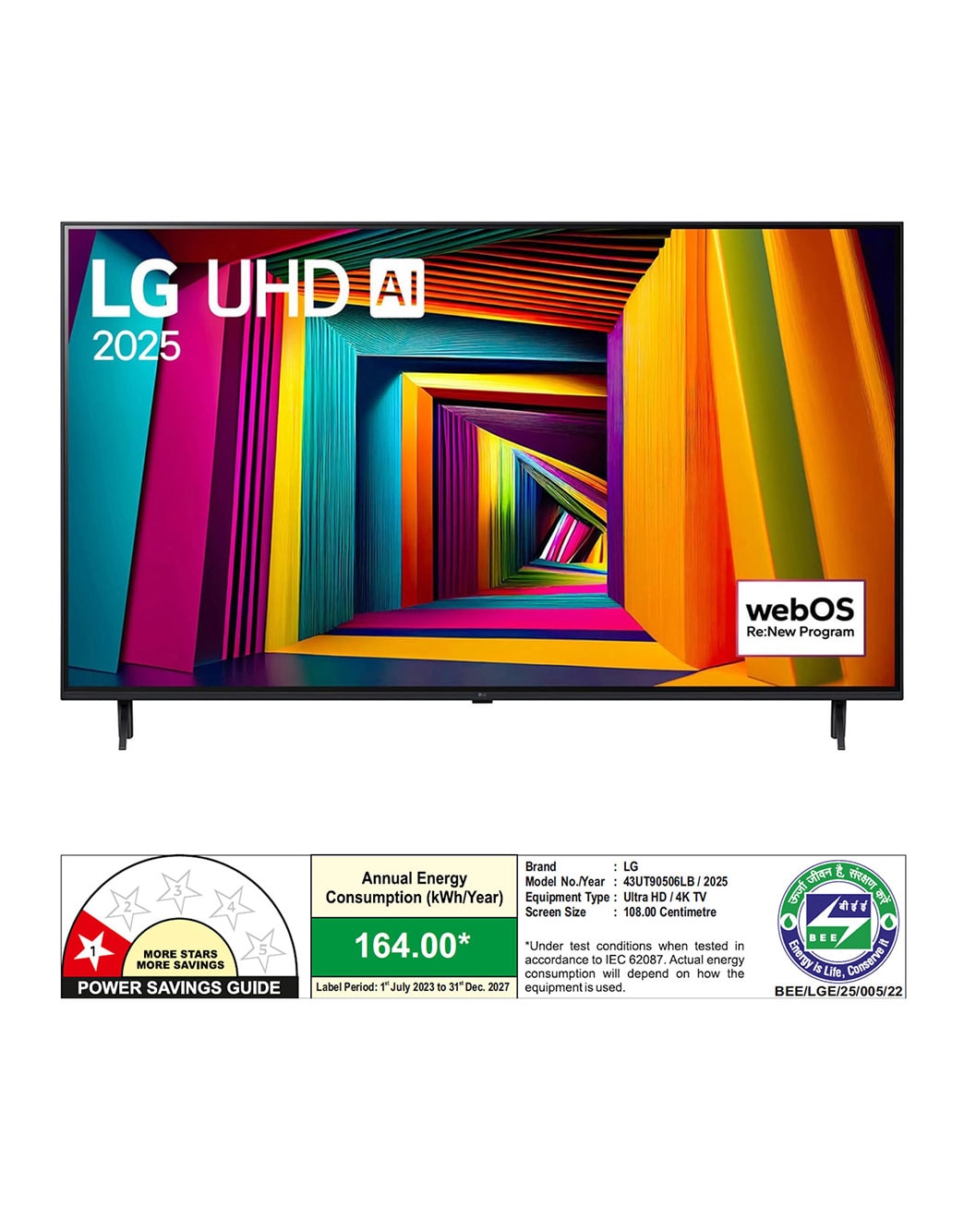 送料込み/LG TV 43インチ Shop 108 cm (43 inch) UHD AI ThinQ™ TV - 43UT90506LB | LG IN