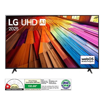 LG 50UT80406LA 4K UHD TVs front view