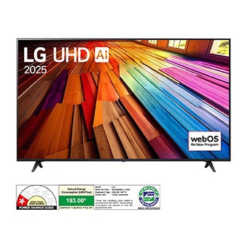 LG 50UT80506LA 4K UHD TVs front view