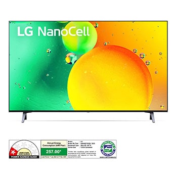 LG 55NANO75SQA NanoCell front view