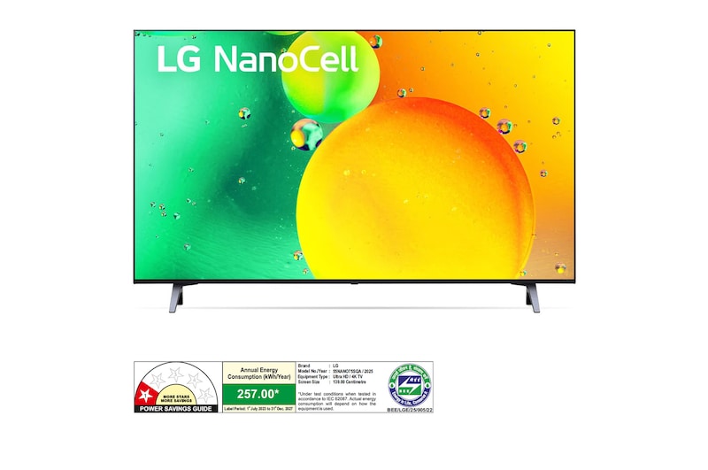 LG 55NANO75SQA NanoCell front view