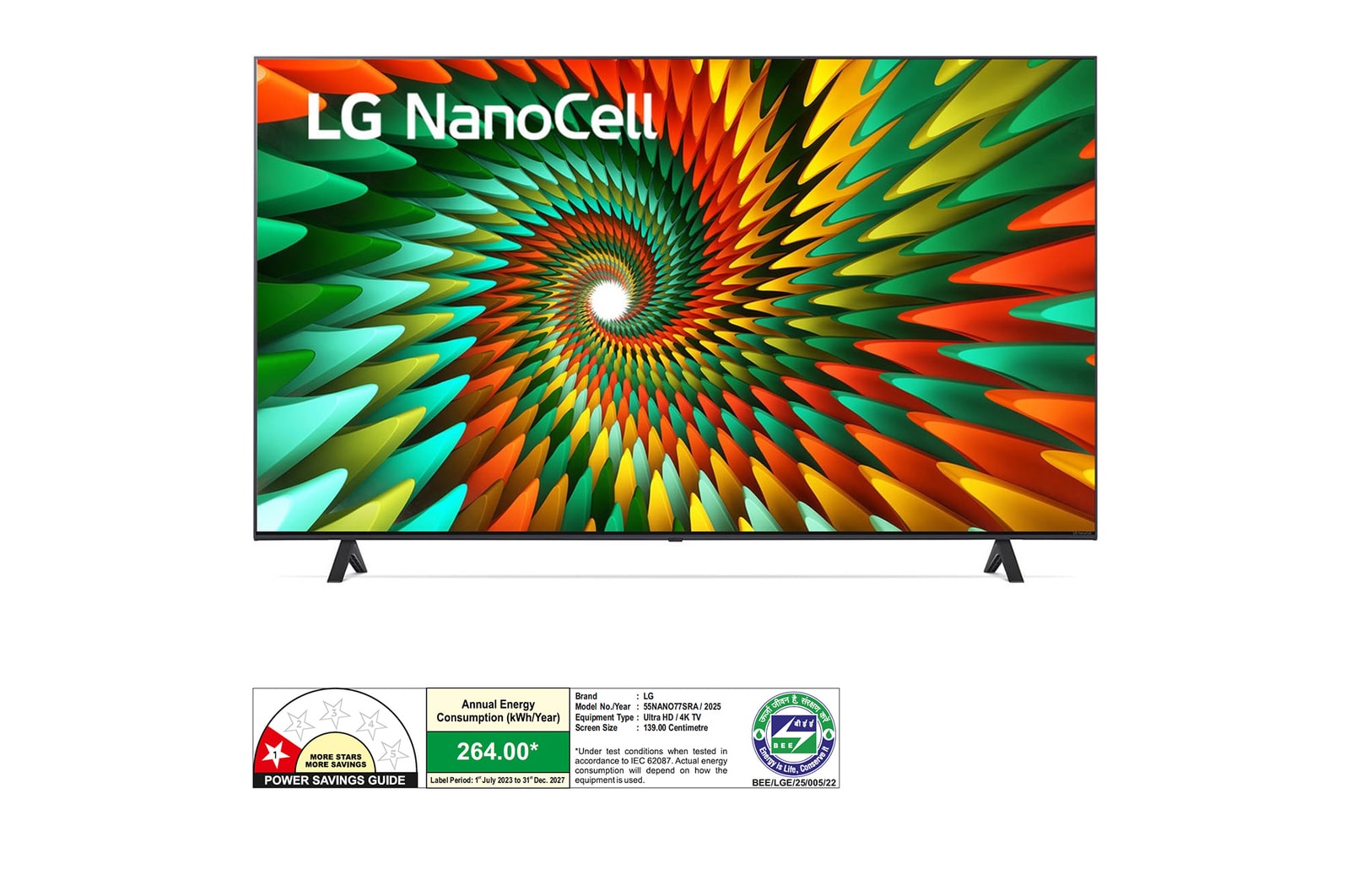 LG 55NANO77SRA NanoCell front view