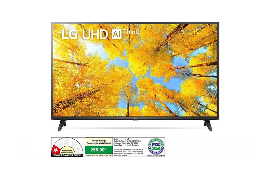 LG 55UQ7500PSF 4K UHD TVs front view