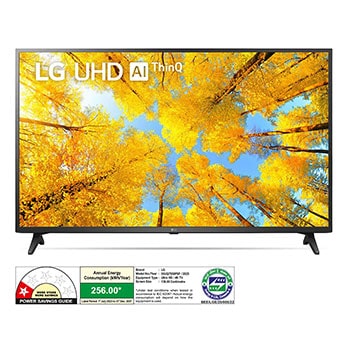 LG 55UQ7550PSF 4K UHD TVs front view