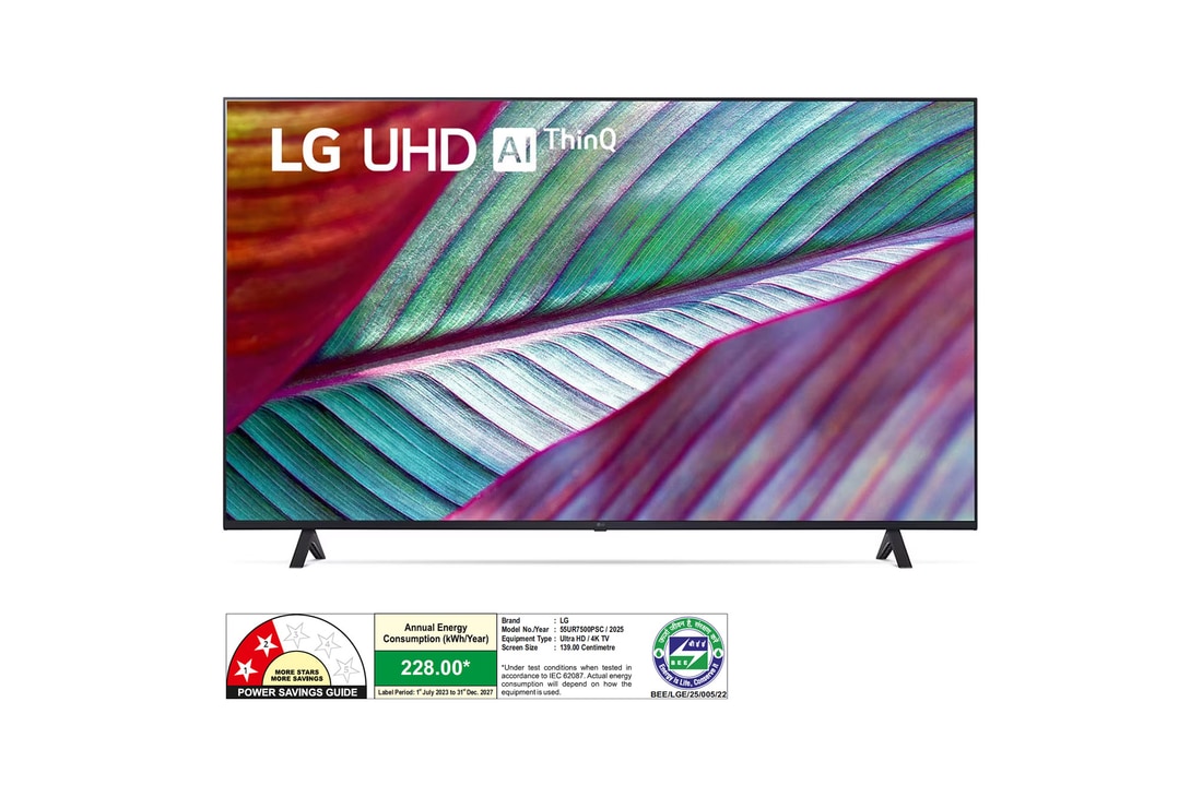 LG 55UR7500PSC 4K UHD TVs front view