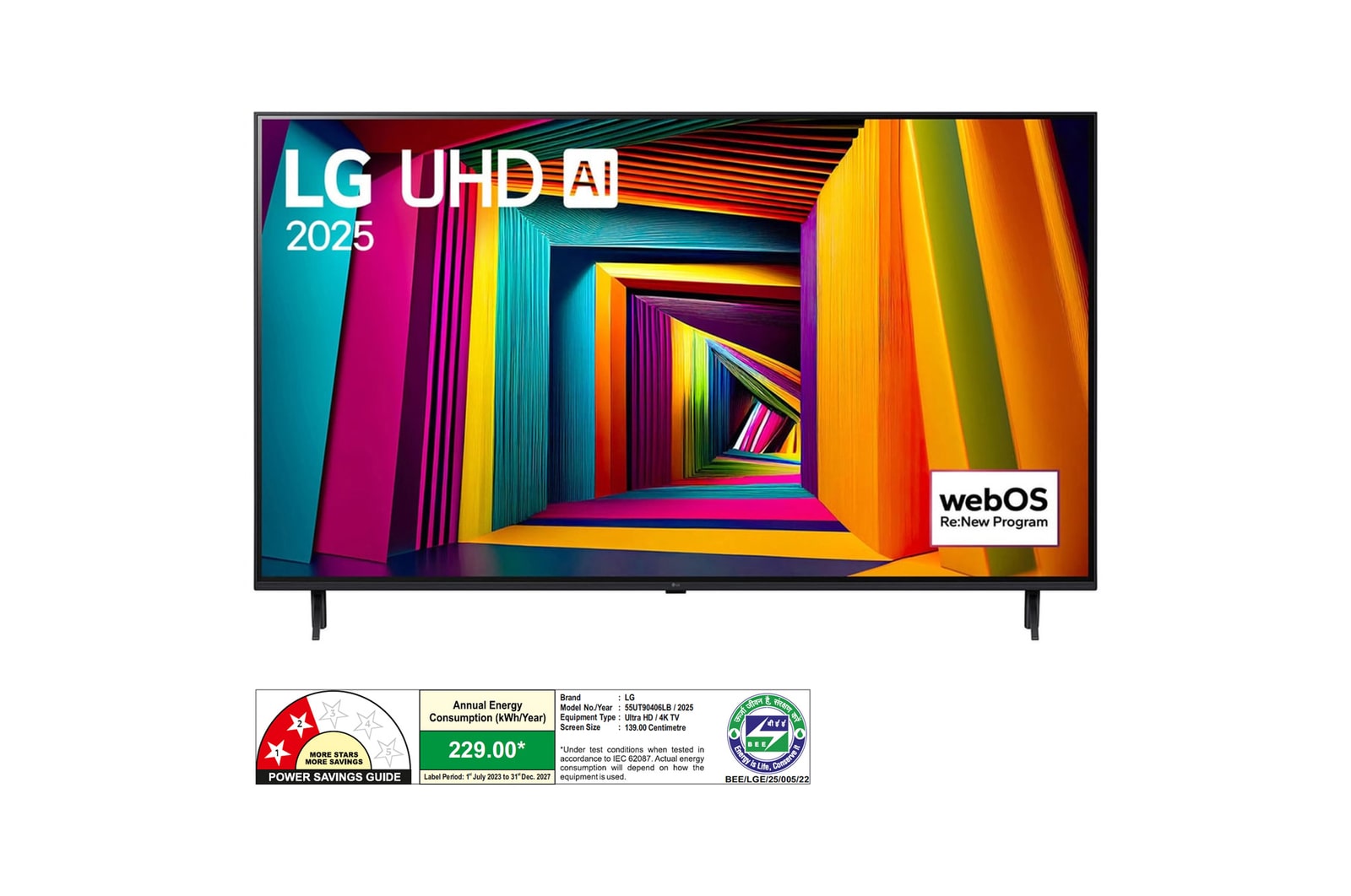 LG 55UT90406LB 4K UHD TVs front view