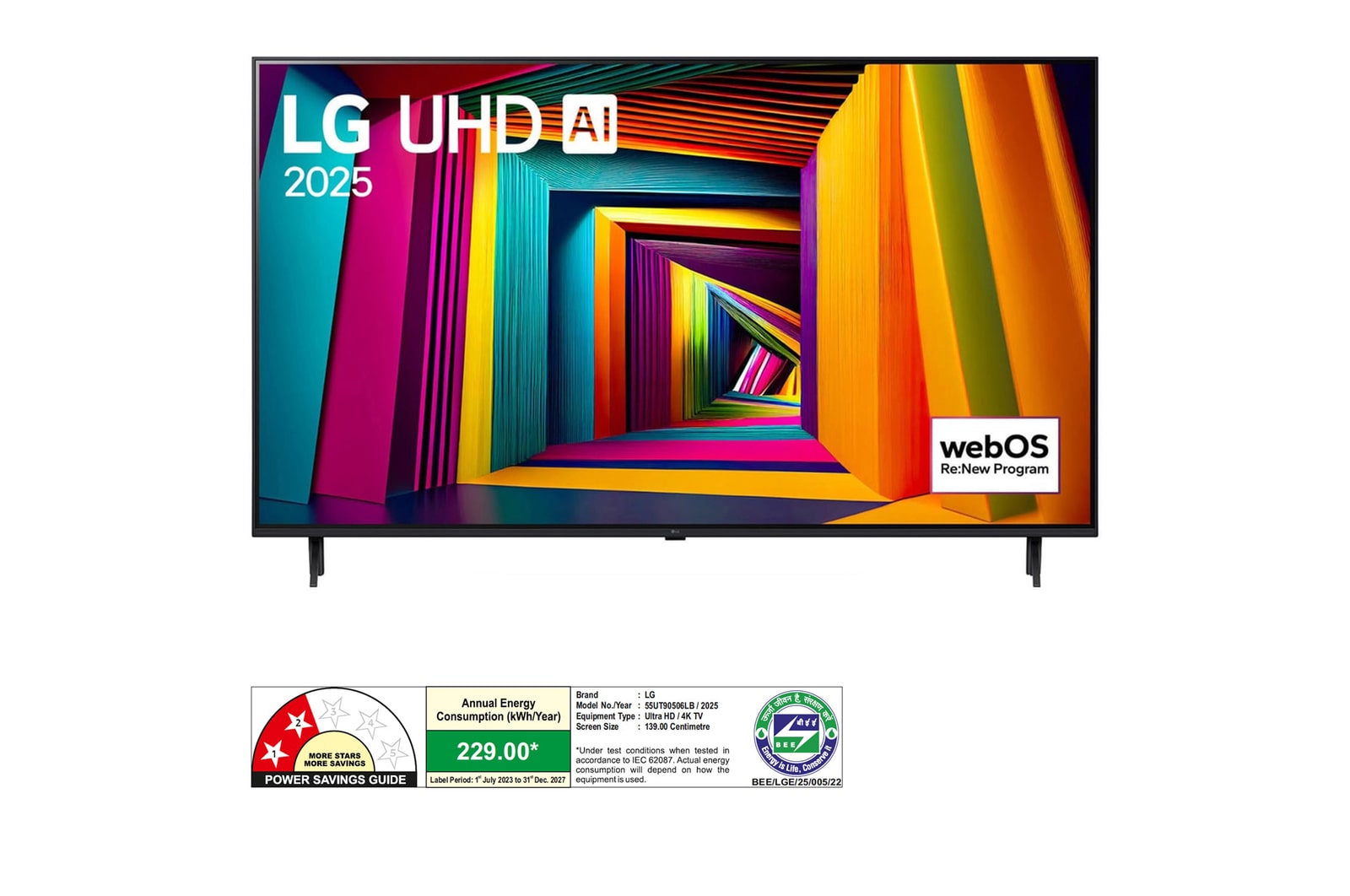 LG 55UT90506LB 4K UHD TVs front view