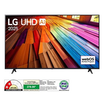 LG 65UT80406LA 4K UHD TVs front view