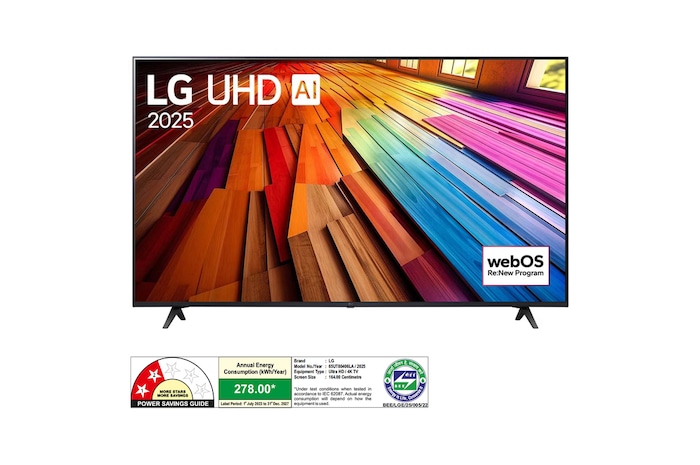 LG 65UT80406LA 4K UHD TVs front view