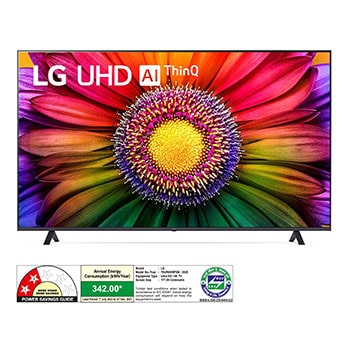 LG 70UR8050PSB 4K UHD TVs front view