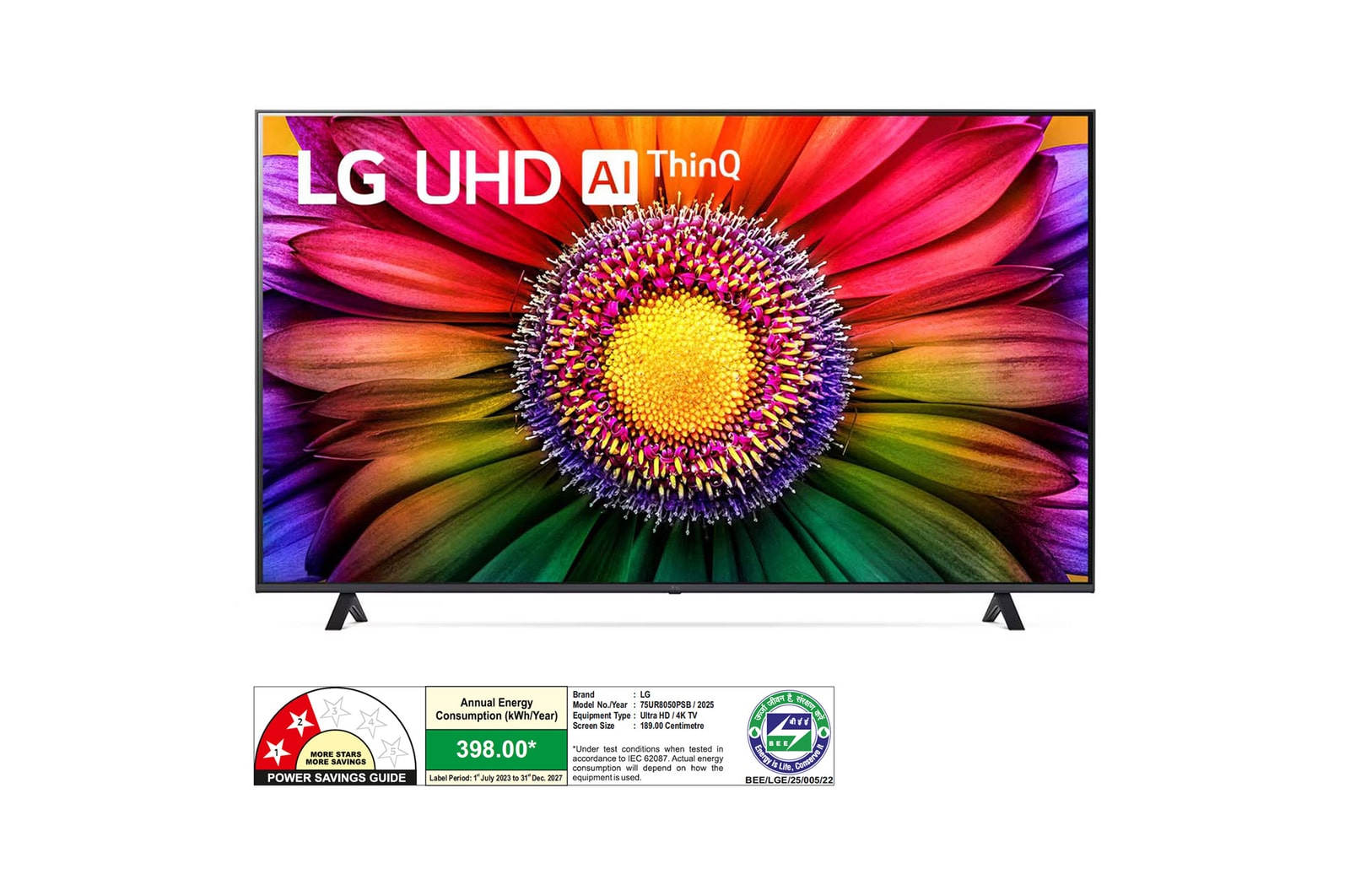 LG 75UR8050PSB Ultra Big TVs front view