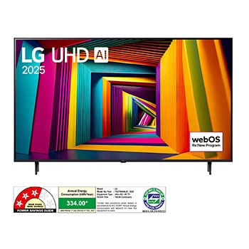 LG 75UT90406LB 4K UHD TVs front view