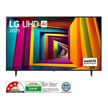 LG 75UT90506LB 4K UHD TVs front view