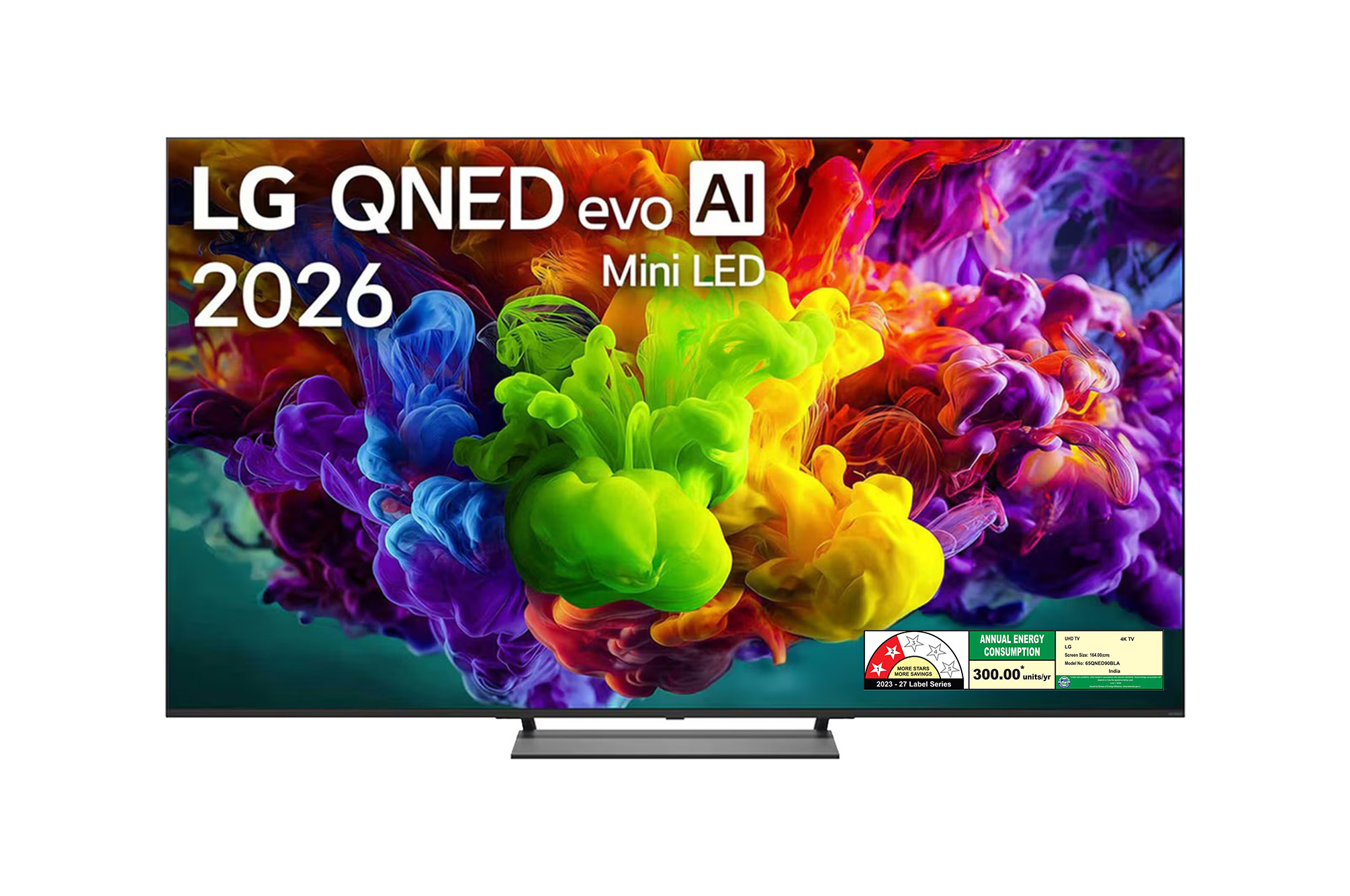 Front view of LG 215cm (85) QNED evo AI QNED90 Mini LED 4K Smart TV 2026 85QNED90BLA