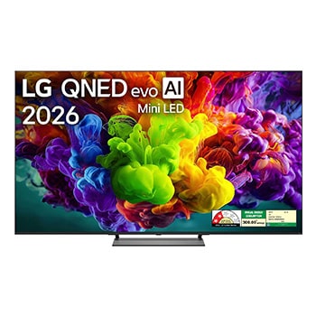 Front view of LG 215cm (85) QNED evo AI QNED90 Mini LED 4K Smart TV 2026 85QNED90BLA