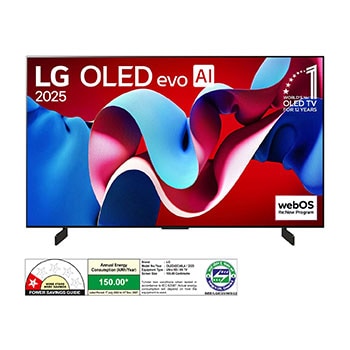 LG OLED42C44LA OLED front view