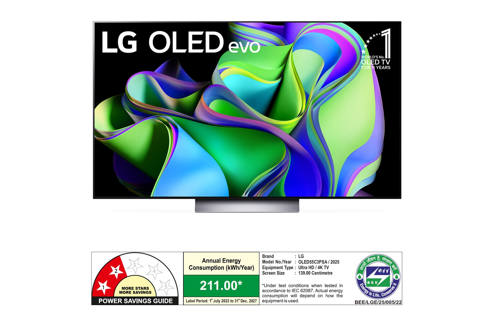 LG-OLED55C3PSA-Slightly-angled left-facing side view.