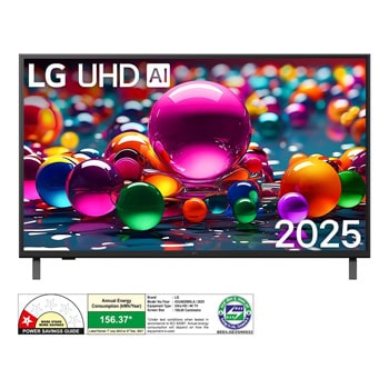 LG 43UA82006LA 4K UHD TVs front view