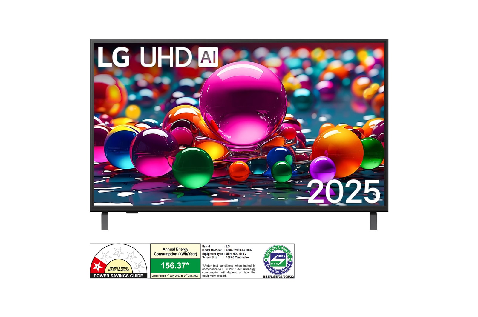 LG 43UA82506LA 4K UHD TVs front view