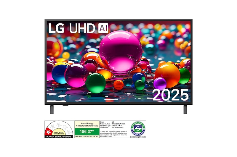 LG 43UA82506LA 4K UHD TVs front view