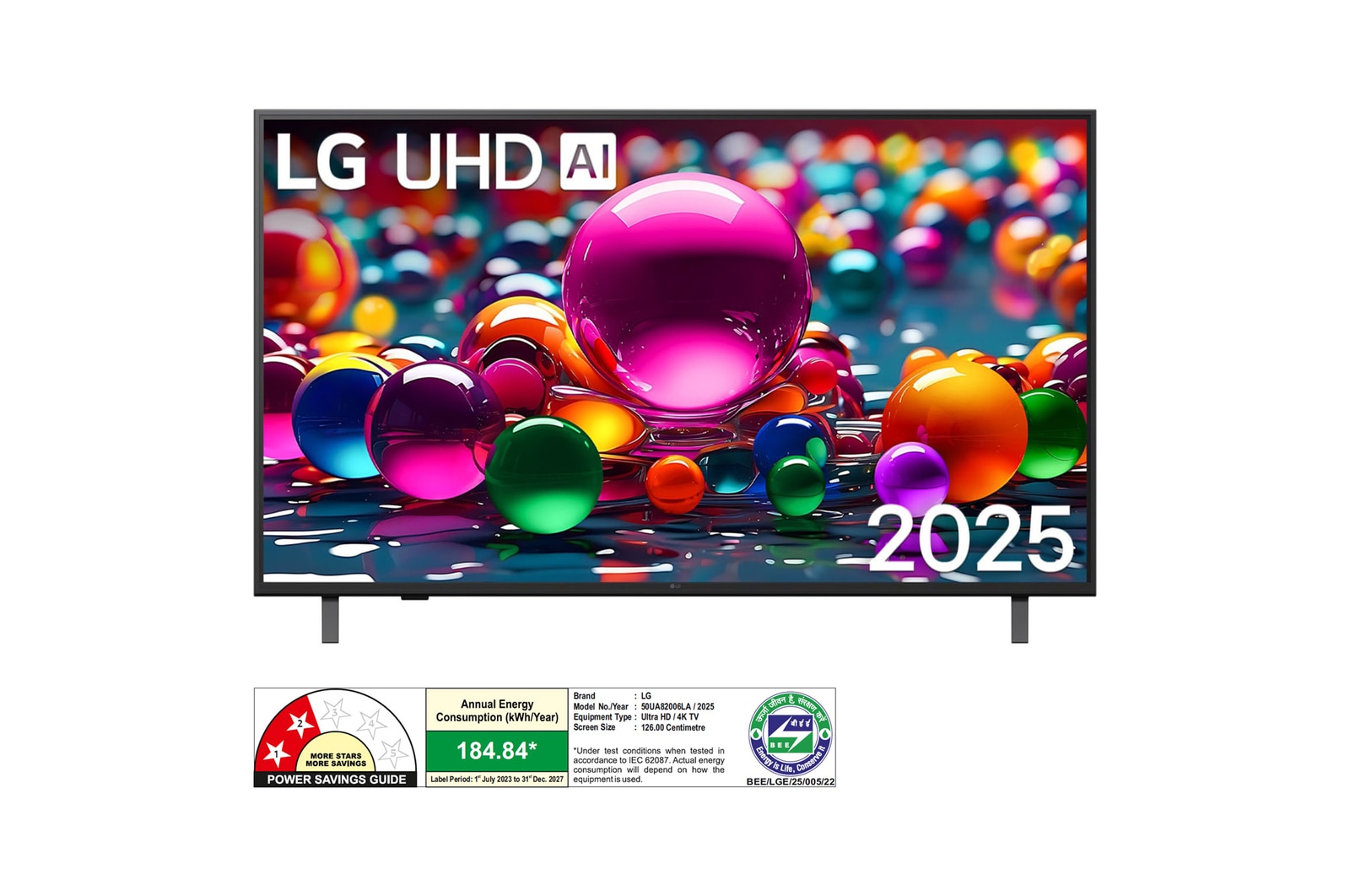 LG 50UA82006LA 4K UHD TVs front view