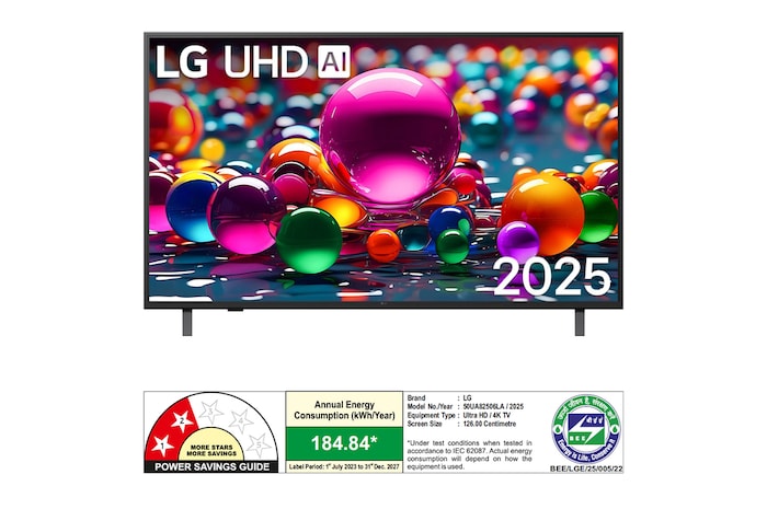 Rear view of LG UHD UA82 TV.