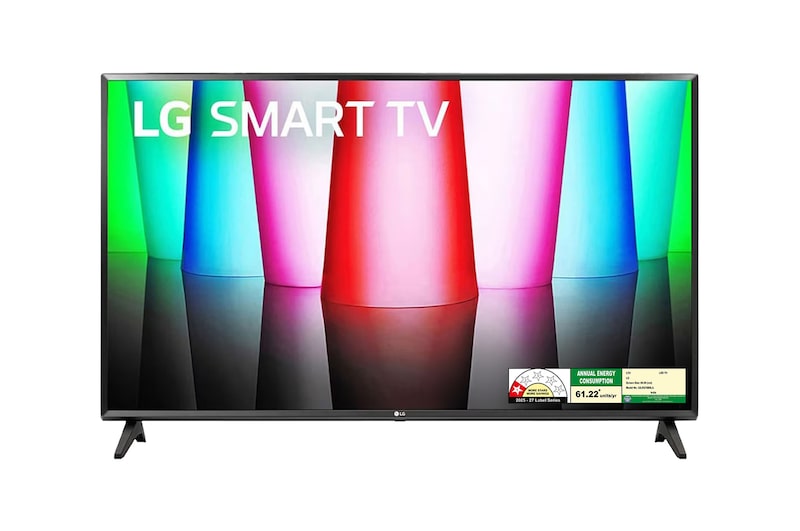 Front view of LG 80cm (32) Smart HD TV (LR576), α5 Gen6 AI Processor, 60Hz Refresh Rate, Active HDR,AI Sound  32LR576B6LA