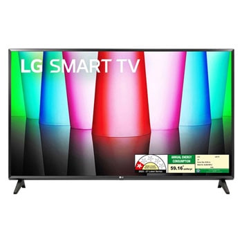 Front view of LG 80cm (32) Smart HD TV (LR576), α5 Gen6 AI Processor, 60Hz Refresh Rate, Active HDR,AI Sound 32LR576B6LA