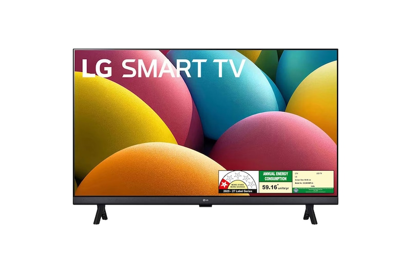 Front view of LG 80cm (32) Smart HD TV (LR686), α5 AI Processor Gen6, HDR10, HGiG Mode, Dynamic Tone Mapping 32LR686B6LA