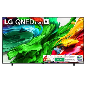 Front view of LG 100 (254cm) LG QNED evo AI QNED86 MiniLED TV 100QNED86A6
