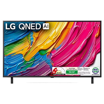 Front view of LG 126 cm (50) QNED AI TV (QNED8B), α7 Gen8 AI Processor 4K, 60Hz Native Refresh Rate, 20W Audio Output 50QNED8BA6A