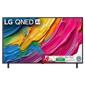 Front view of LG 139cm (55) QNED 8AA Smart TV with α7 AI Processor 4K Gen8, Filmmaker Mode with Dolby Atmos  55QNED8AA6A