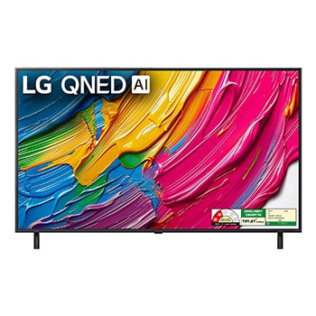 Front view of LG 139cm (55) QNED 8BA Smart TV with α7 AI Processor 4K Gen8, Filmmaker Mode with Dolby Atmos 55QNED8BA6A