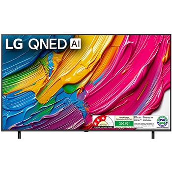 Front view of LG 164cm (65) QNED 8AA Smart TV with α7 AI Processor 4K Gen8, Filmmaker Mode with Dolby Atmos 65QNED8AA6A