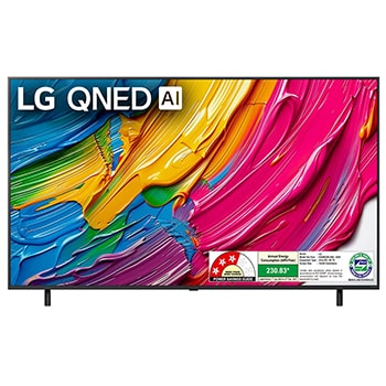 Front view of LG 164cm (65) LG QNED AI QNED80 4k Smart TV 65QNED8CA6A