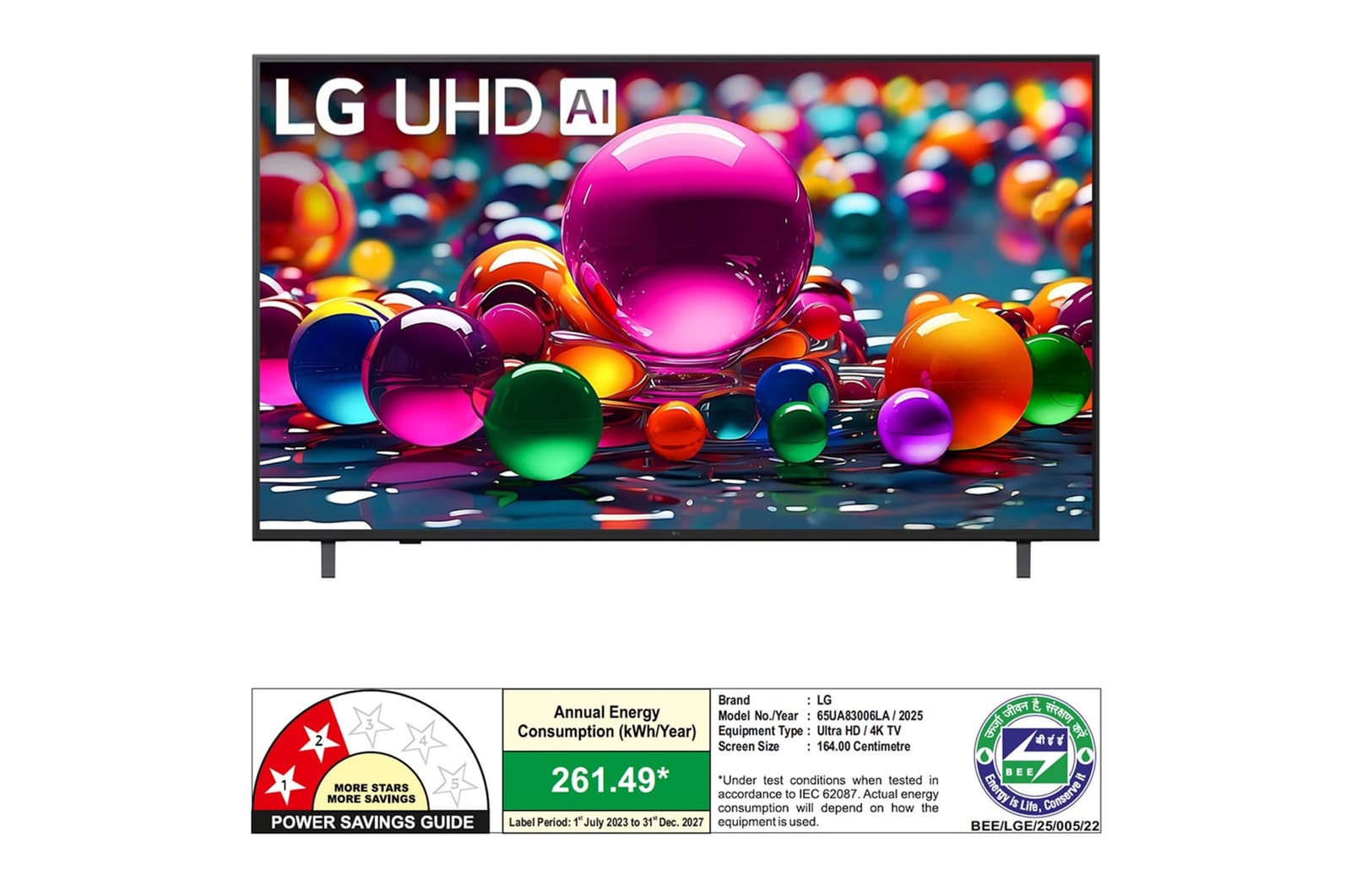 Rear view of LG UHD UA82 TV.