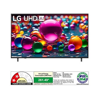 Rear view of LG UHD UA82 TV.