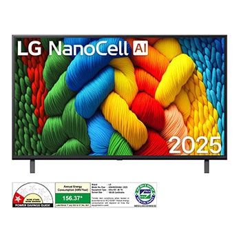 LG 43NANO83A6A NanoCell front view