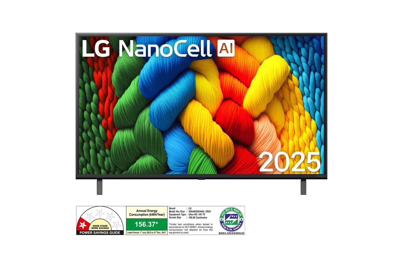 LG 43NANO83A6A NanoCell front view