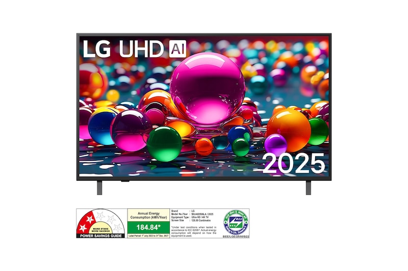 LG 50UA83506LA 4K UHD TVs front view