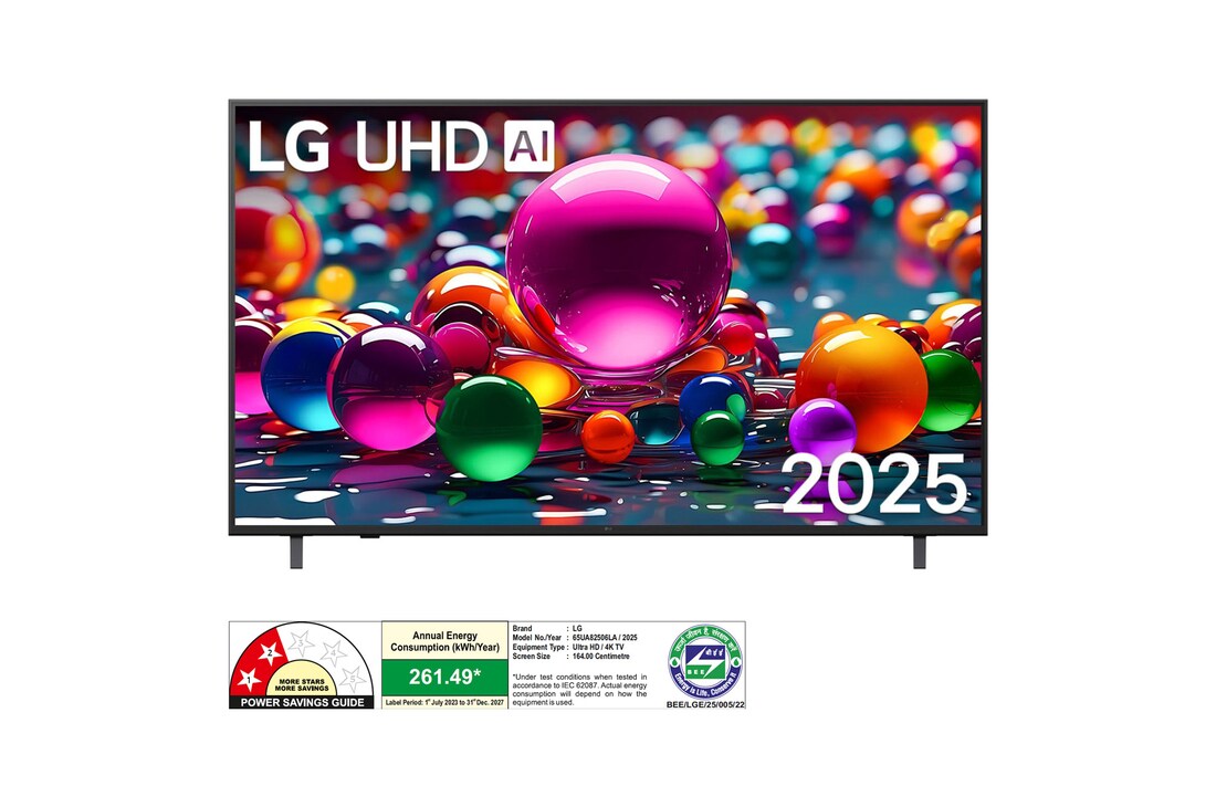 LG 65UA82506LA 4K UHD TVs front view