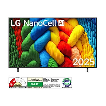 LG 75NANO85A6A NanoCell front view
