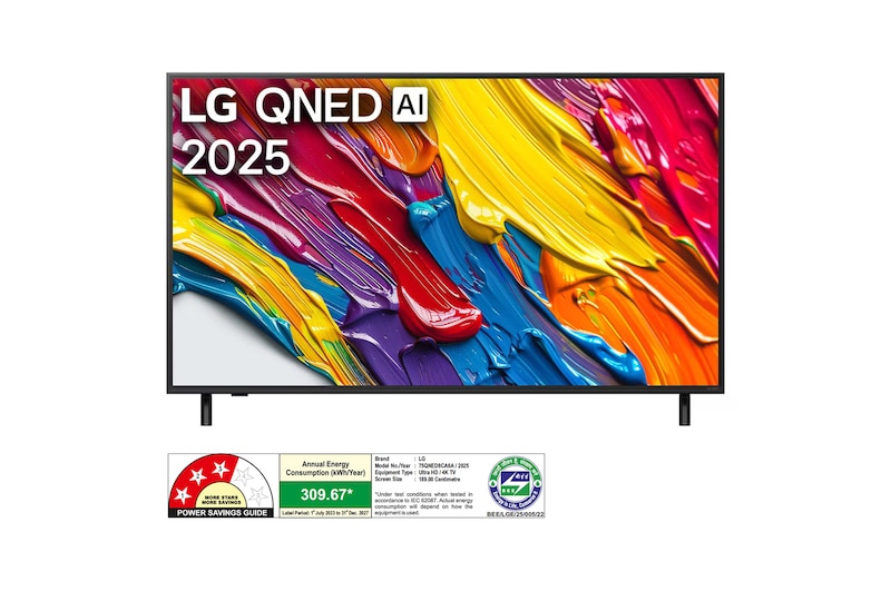 LG 75qned8ca6a qned front view