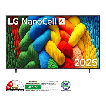 LG 86NANO85A6A NanoCell front view